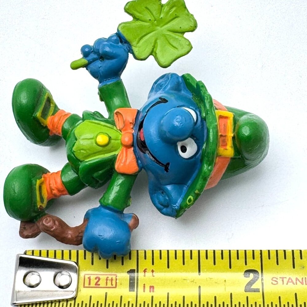 Smurf Figurine Lot of 3 Baseball Batter Gift Smurf Leprechaun Schleich Vtg - Picture 8 of 16